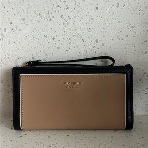 Kate Spade Two-Tone Black and Tan Clutch